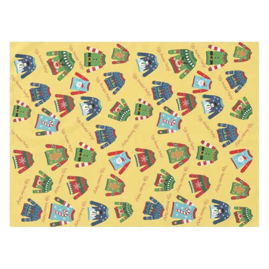 醜いセーターパーティー テーブルクロス (正面(横))