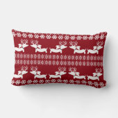 醜いセーターフェア島トナカイDachshund枕 ランバークッション (裏面)