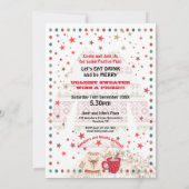 醜いセーターホットチョコレートクリスマスパーティー 招待状 (裏面)