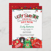 醜いセーターホリデイブライダルシャワー 招待状 (正面/裏面)