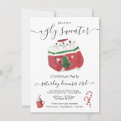 醜いセーターホリデークリスマスパーティー 招待状 (正面)