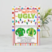 醜いセーターホリデーパーティー招待状 招待状 (スタンド正面)