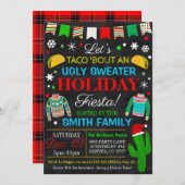 醜いセーターホリデーフィエスタ招待状 招待状 (正面/裏面)
