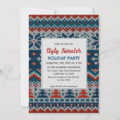 醜いセーターモダンのホリデーパーティー 招待状 (正面)