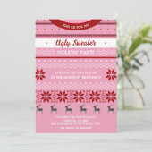 醜いセーターモダンのホリデーパーティー 招待状 (スタンド正面)