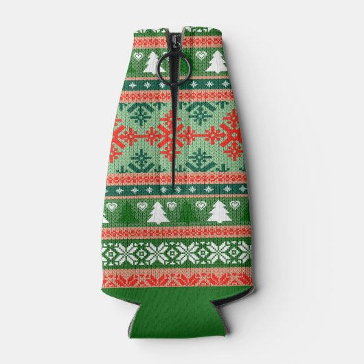 醜いセーターモノグラムクリスマス ボトルクーラー (裏面)