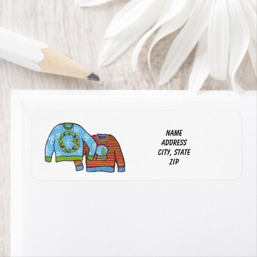 醜いセーター住所 シール (インサイチュ)