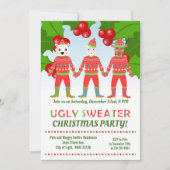 醜いセーター友達クリスマスパーティの招待状 招待状 (正面)