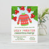 醜いセーター友達クリスマスパーティの招待状 招待状 (スタンド正面)