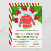 醜いセーター友達クリスマスパーティの招待状 招待状 (正面/裏面)