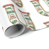 醜いセーター文字Uクリスマス ラッピングペーパー (ロールコーナー)