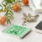 醜いセーター柄のジングルベルとメリークリスマスw キーホルダー (側面)