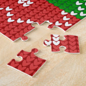 醜いセーター模様のジングルベルメリークリスマス糸 ジグソーパズル (側面)