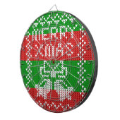 醜いセーター模様のジングルベルメリークリスマス糸 ダーツボード (正面右)