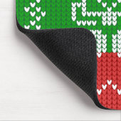 醜いセーター模様のジングルベルメリークリスマス糸 マウスパッド (コーナー)