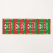 醜いセーター模様のジングルベルメリークリスマス糸 ヨガマット (正面(横))