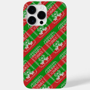醜いセーター模様のジングルベルメリークリスマス糸 Case-Mate iPhone 14 PRO MAXケース