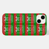 醜いセーター模様のジングルベルメリークリスマス糸 Case-Mate iPhoneケース (裏面 (横))