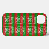 醜いセーター模様のジングルベルメリークリスマス糸 Case-Mate iPhoneケース (裏面 (横))