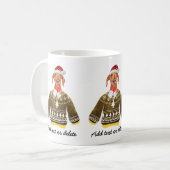 醜いセーター犬の恋人を着たクリームダックスシュント コーヒーマグカップ (正面左)