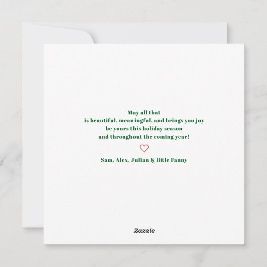 醜いセーター編みハイゲメリークリスマス シーズンカード (裏面)