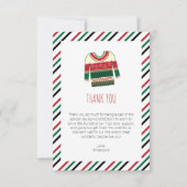 醜いセーター赤ちゃんシャワーフラットサンキューカード サンキューカード (正面)