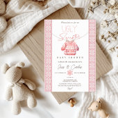 醜いセーター赤ちゃんシャワー招待状、ピンクシャワー 招待状