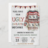 醜いセーター赤ちゃんシャワー招待状 招待状 (正面/裏面)