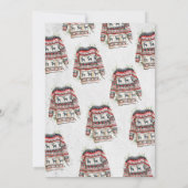 醜いセーター赤ちゃんシャワー 招待状 (裏面)