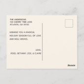 醜いセーター非フォトホリデーポストカカラフルージ ポストカード (裏面)