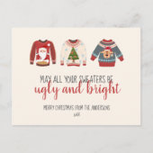 醜いセーター非フォトホリデーポストカカラフルージ ポストカード (正面)