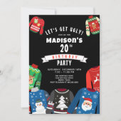 醜いセーター20th誕生日パーティーへの招待 招待状 (正面)