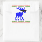 醜いセーター(それに対処する)トナカイのクリスマス スクエアシール (バッグ)