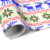 醜いセーター（それに対処する）トナカイのクリスマス ラッピングペーパー (ロールコーナー)