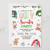 醜いセーター クリスマスパーティーの招待状, クリスマス 招待状 (正面)