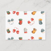 醜いセーター、クリスマスベビーシャワーおむつラッフル エンクロージャーカード (裏面)