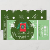 醜いセーター クリスマス オフィス パーティー イベント 招待状 (正面/裏面)