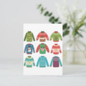 醜いセーター,クリスマス,休日 ポストカード (スタンド正面)