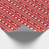 醜いセーター – トナカイ&クリスマスツリー ラッピングペーパー (角)