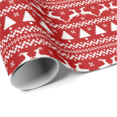 醜いセーター – トナカイ&クリスマスツリー ラッピングペーパー (ロールコーナー)