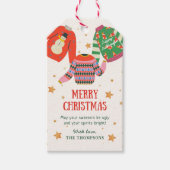 醜いセーター、ホリデーギフトラベル ギフトタグ (正面)