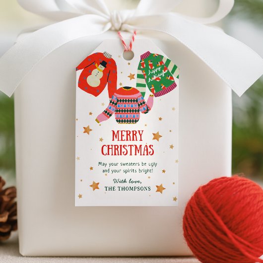 醜いセーター、ホリデーギフトラベル ギフトタグ