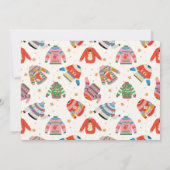 醜いセーター、ホリデーパーティー招待状 招待状 (裏面)