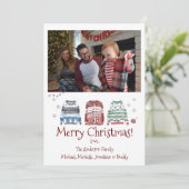 醜いセーター、メリークリスマス、写真付き シーズンカード (スタンド正面)