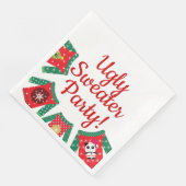 醜いタッキーなセータークリスマスかわいいパーティーナプキンス (コーナー)