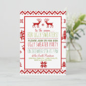 醜いタッキーなセータークリスマスホリデーパーティー 招待状 (スタンド正面)