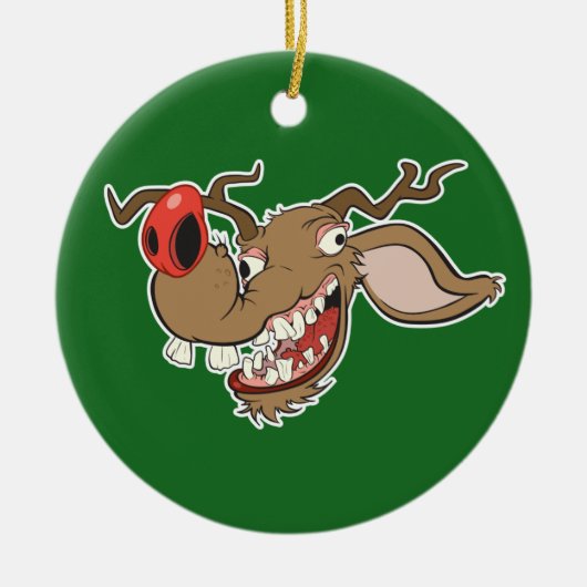醜いトナカイ セラミックオーナメント (正面)