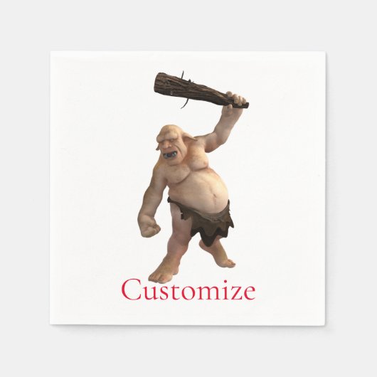 醜いトロール雷_コブ スタンダードカクテルナプキン (正面)