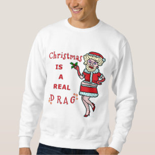 醜いドラッグのおもしろいなクリスマスBahばかばかしいサンタ スウェットシャツ