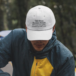 醜いドラムスモーカールールハット 刺繍入りキャップ